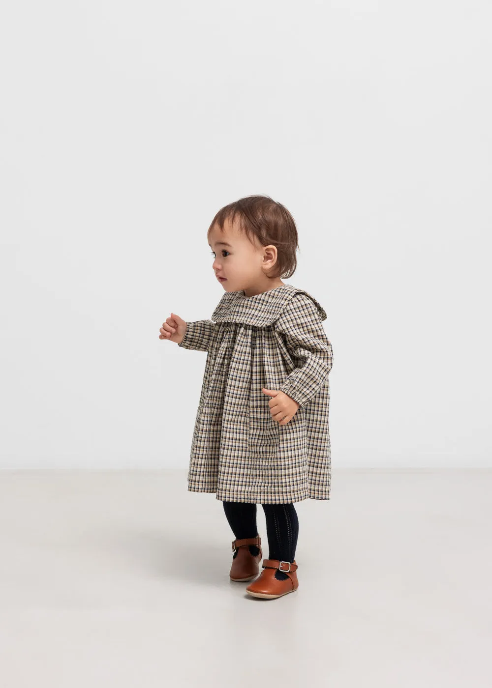 MarMar Dulle kjole Pilot Navy Check ternet baby