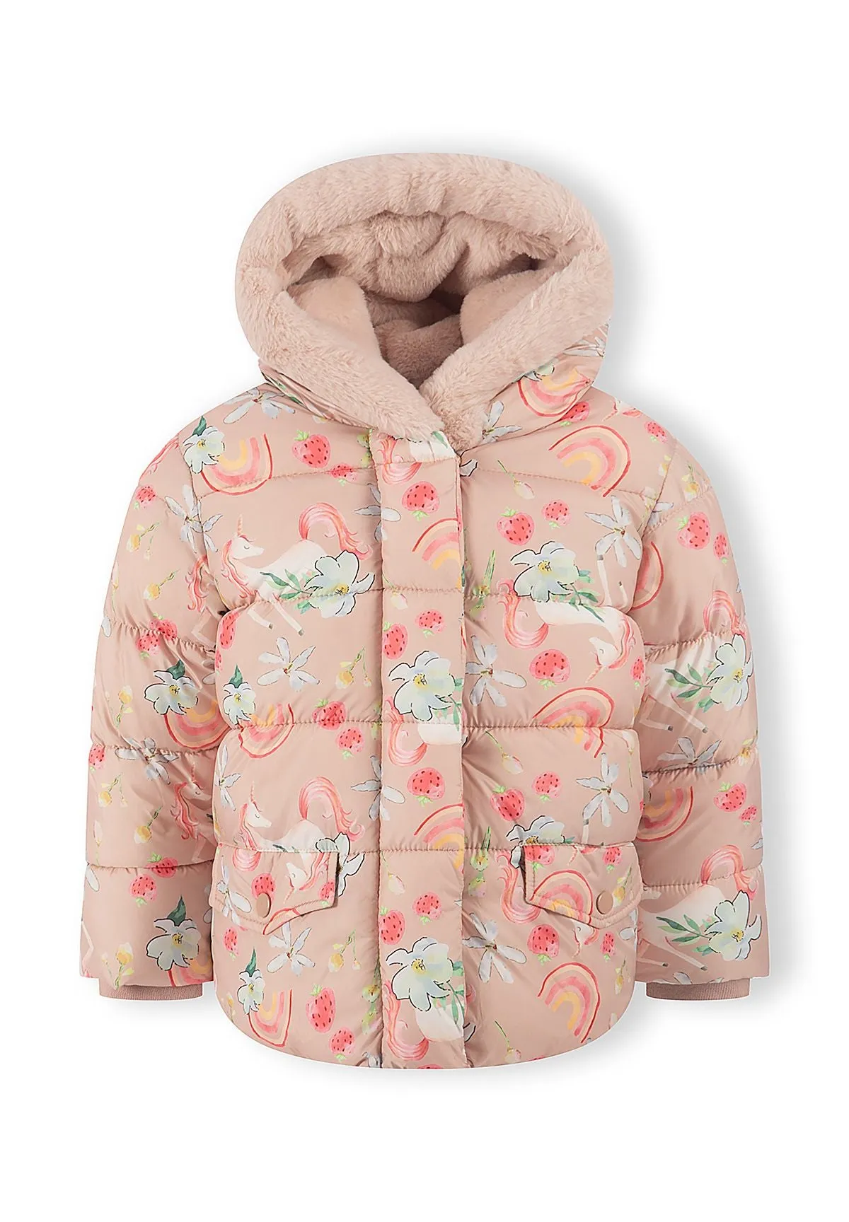 Minoti 45281 vinterfrakke pige rosa enhjørning