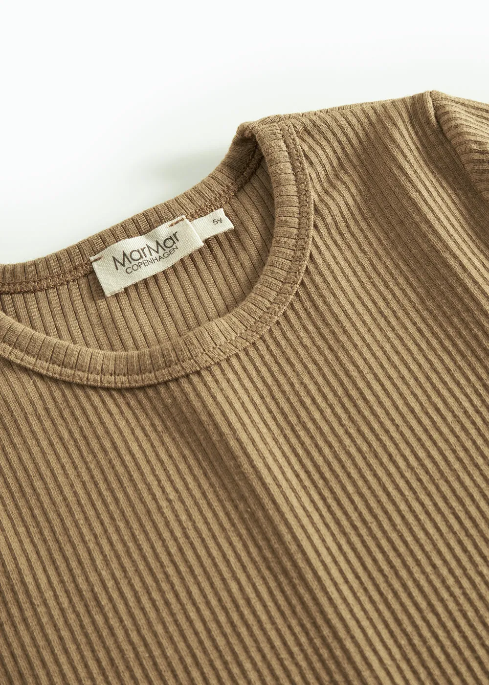MarMar Plain Tee LS t-shirt Dark Bronze økologisk