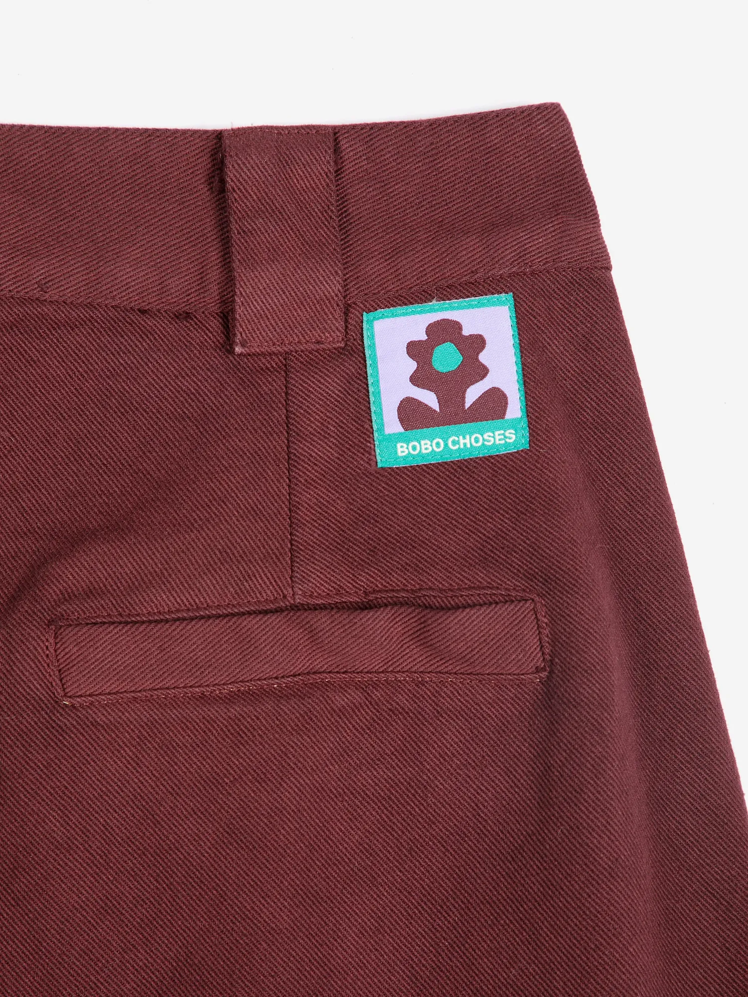 Bobo Choses Pleated Twill Wide-Leg Pants bukser brun bomuld