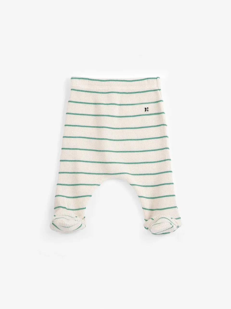 Bobo Choses Stripes leggings med fod råhvid baby