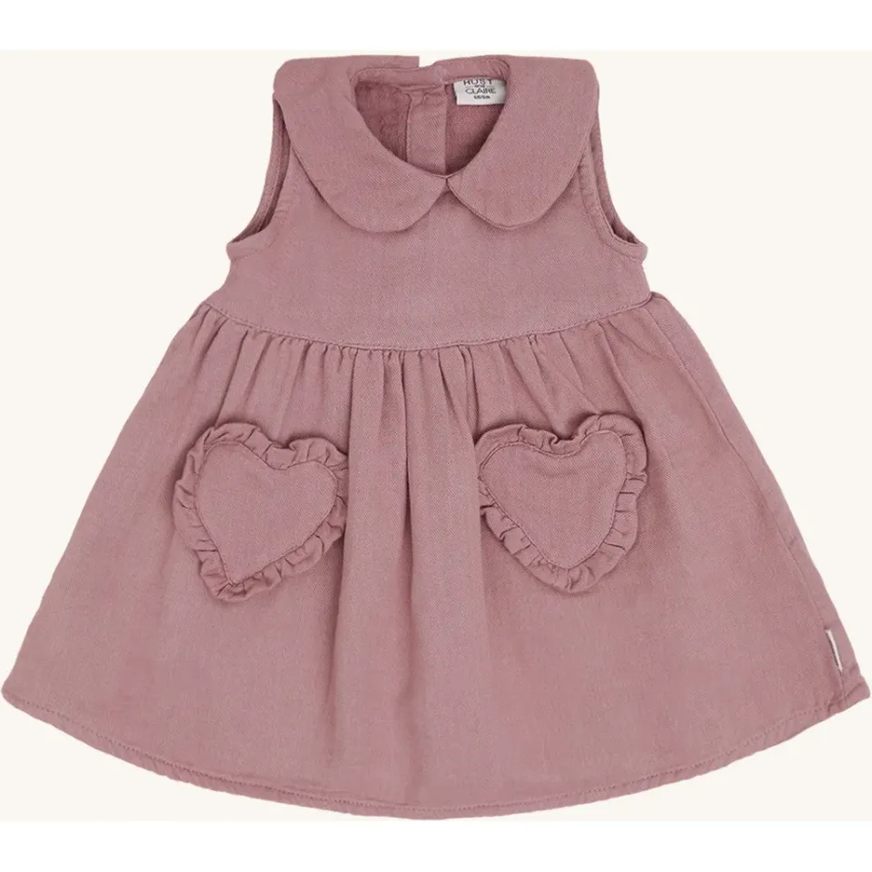 Hust & Claire Kis Twill kjole Heather bomuld