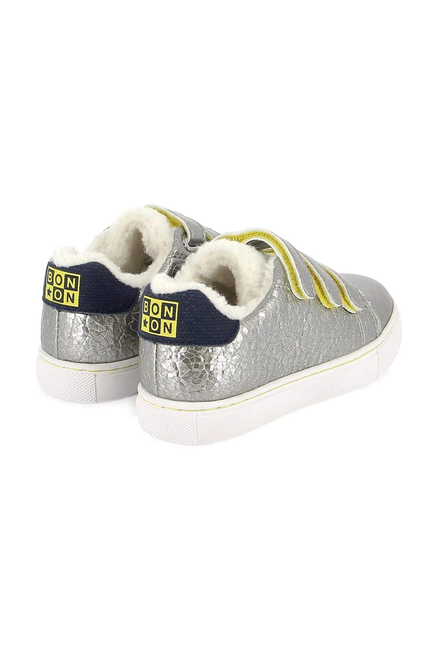 Bonton Basil Scratch sneakers sølv velcro