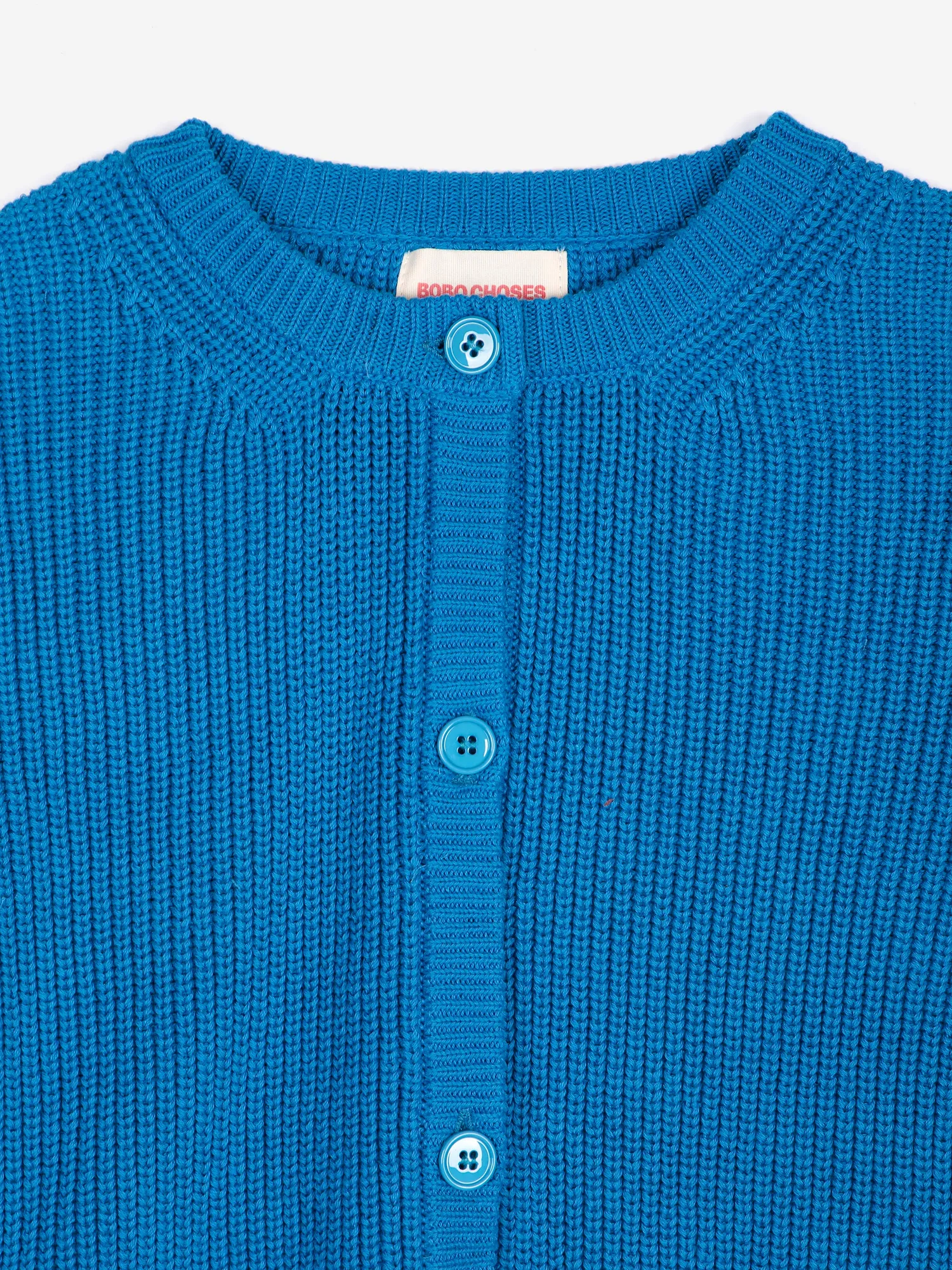 Bobo Choses Pearl strikket cardigan blå økologisk bomuld