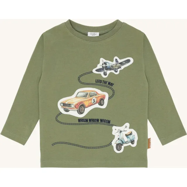 Hust & Claire Anton langærmet t-shirt Light Green bomuld