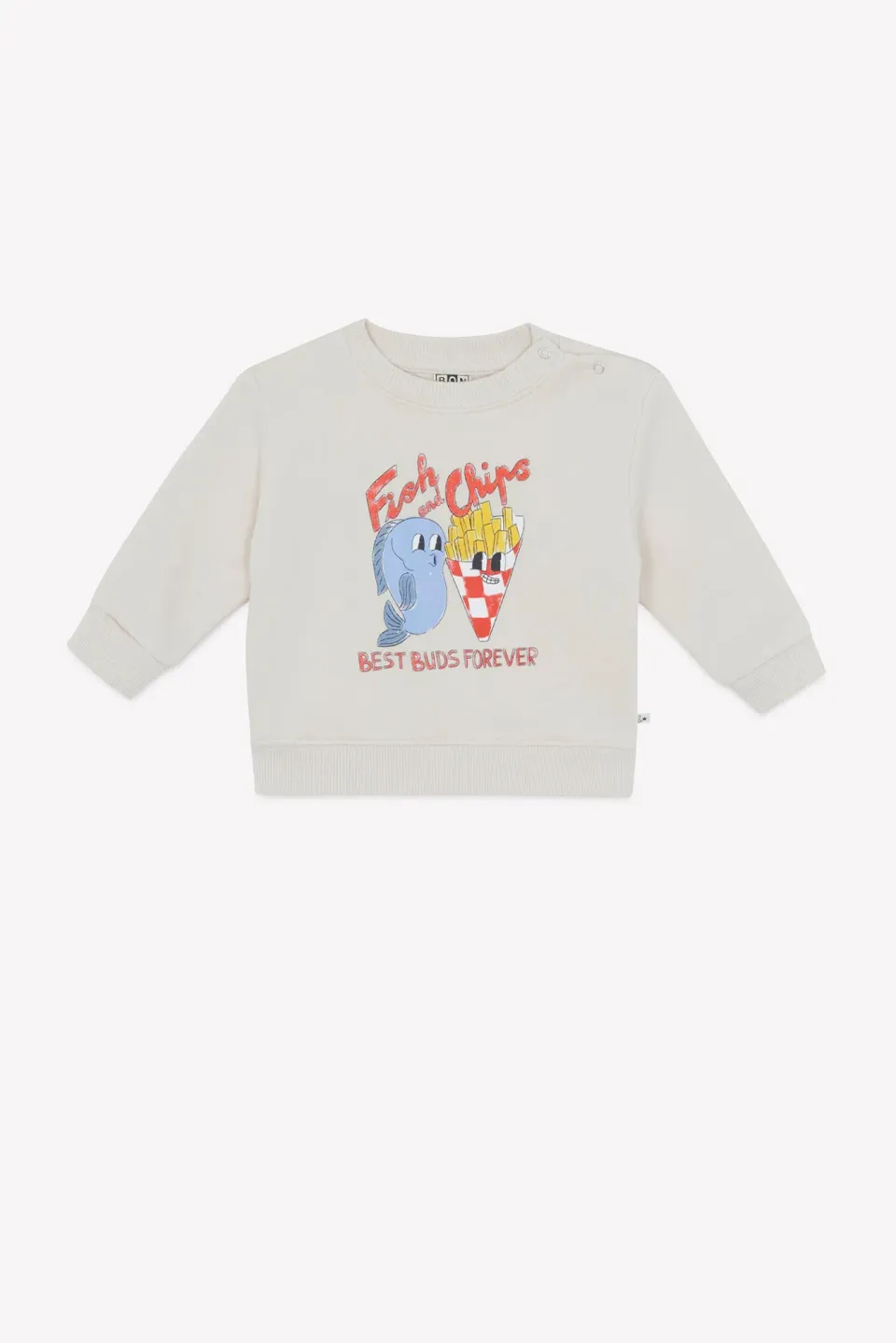 Bonton Smily Fish Chips sweatshirt bomuld
