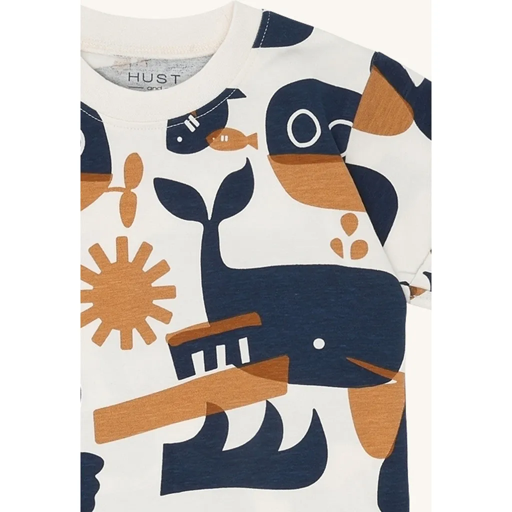 Hust & Claire HCAnton Oceanlife t-shirt Snow White bomuld