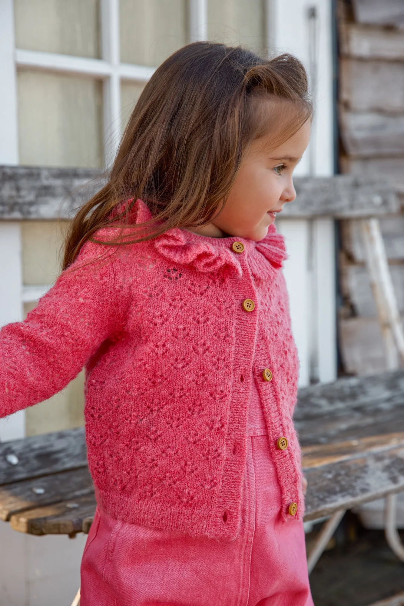 Bonton Corolle cardigan rosa uld baby