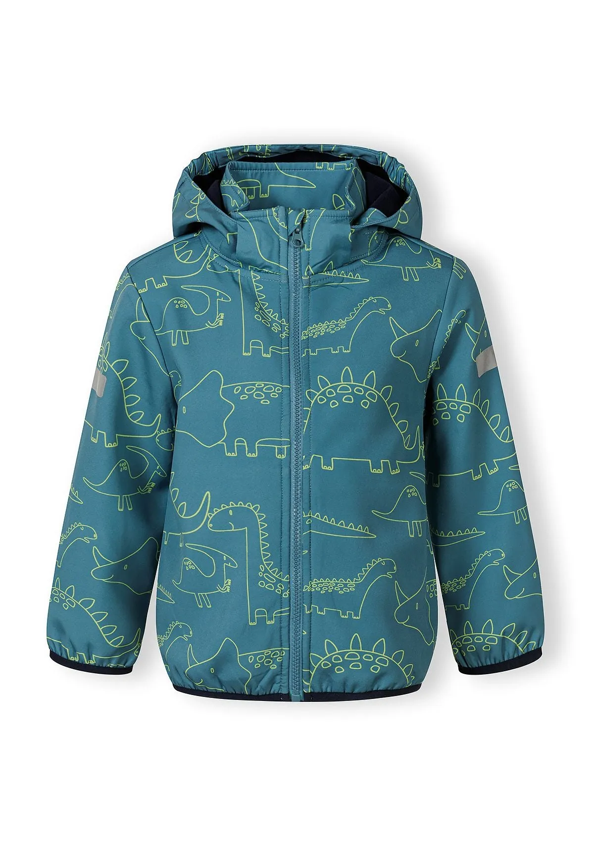 Minoti 44594 softshelljakke petrol dino str 104