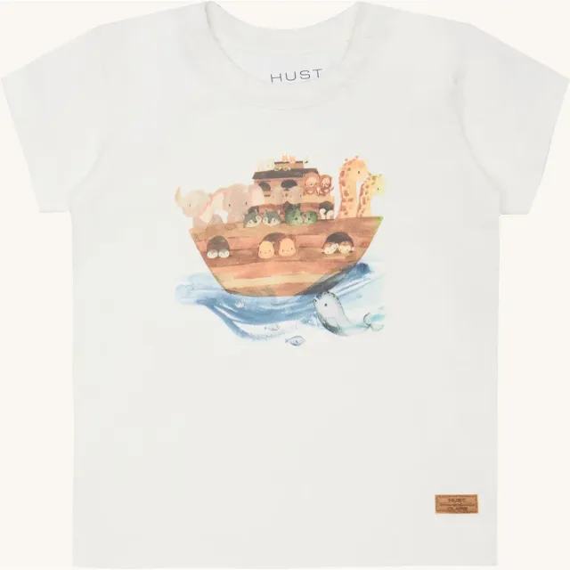 Hust & Claire HCAugust Boat T-shirt Ivory økologisk bomuld