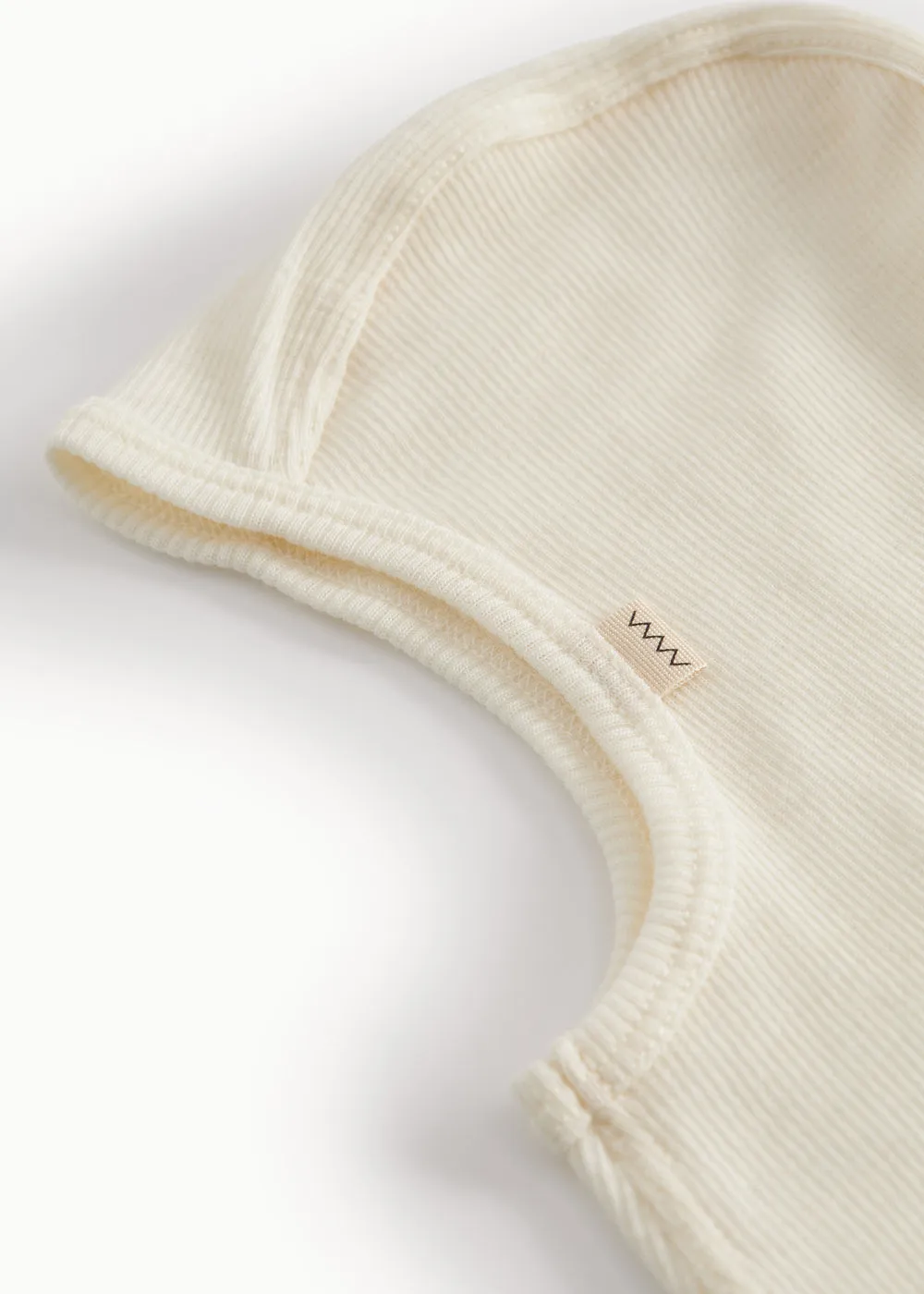 MarMar Wool Rib Balaclava elefanthue Natural uld