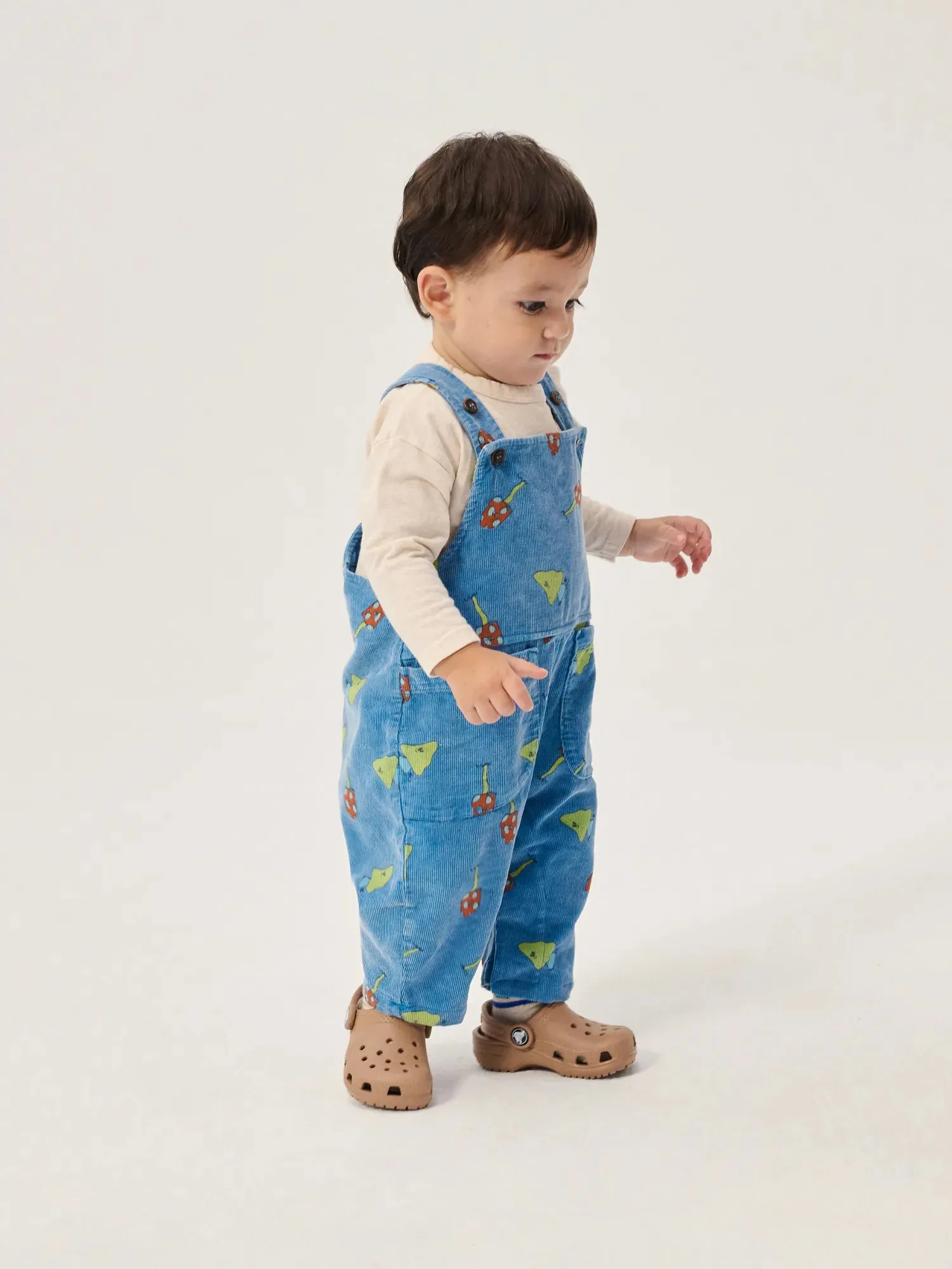 Bobo Choses Mush Monster Duo overall blå fløjl 12M