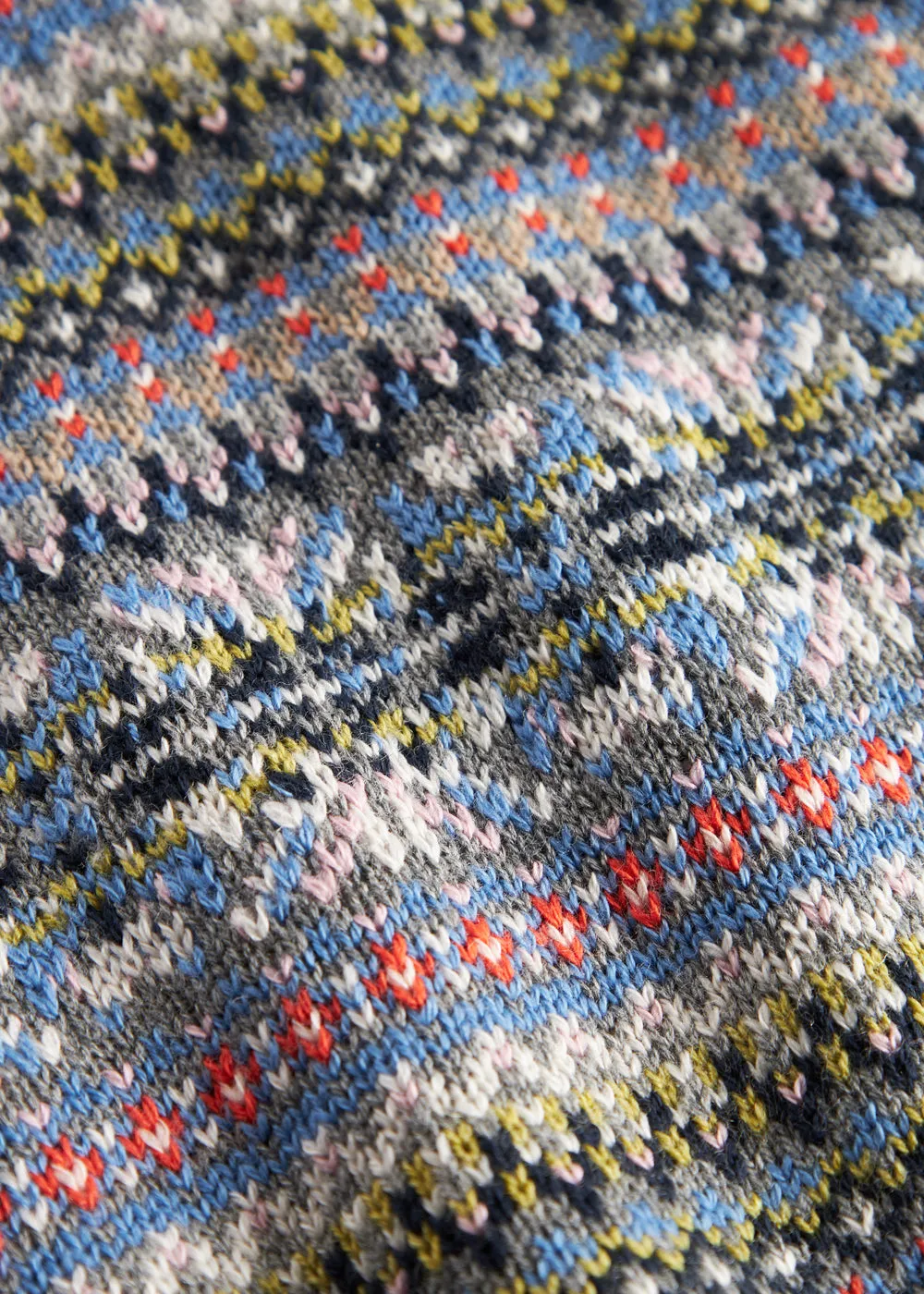 MarMar Taj B strikvest Fair Isle let bomuld uld