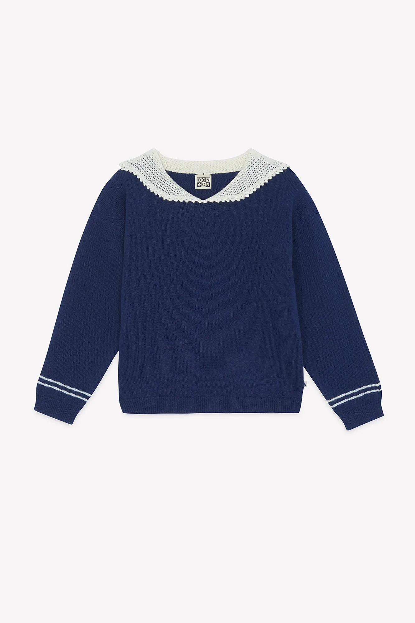 Bonton Pirate Blue striktrøje 6 år blonde