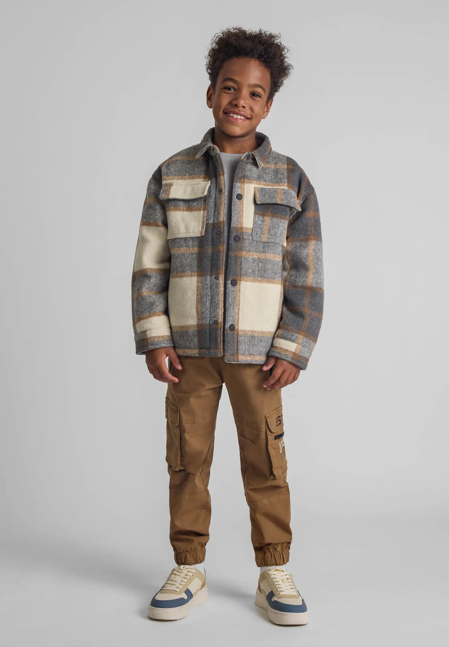 Minoti 43812 cargobukser beige bomuld str. 98