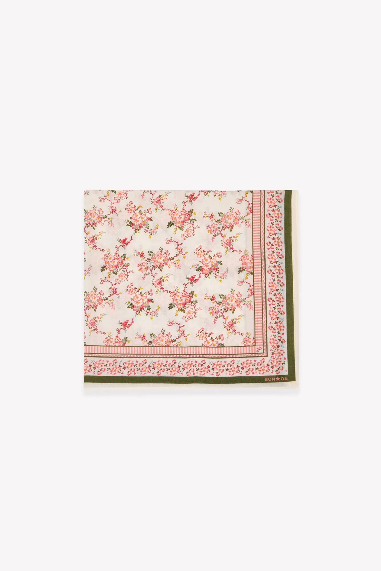 Bonton Foulsunday Flowers tørklæde – blomstret bomuld