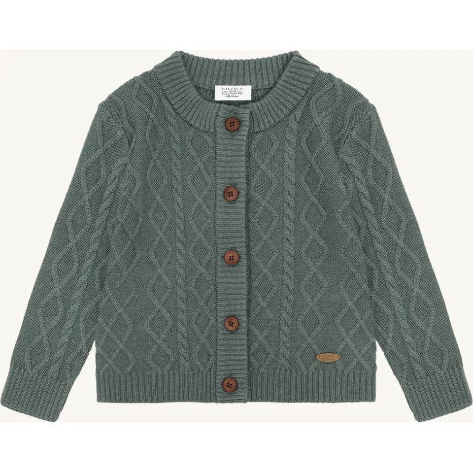 Hust & Claire HCCuri Jacket cardigan Balsam Green uld