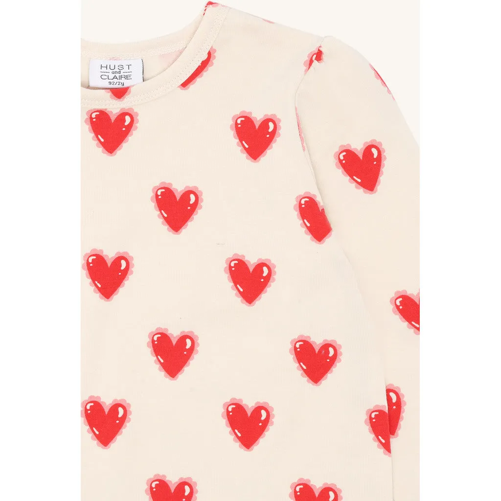 Hust & Claire HCAlma Spring Love bluse Kit bomuld
