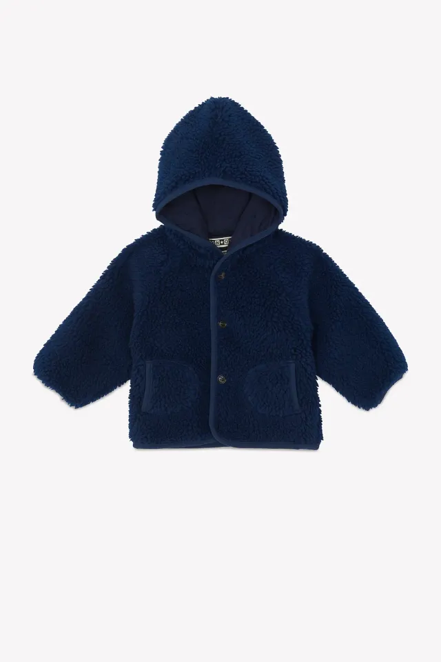 Bonton Lee Sherpa Bleu Brut jakke blå denim