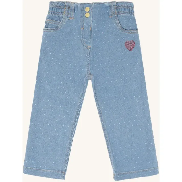Hust & Claire Theresa Dotty Denim bukser Blue Denim