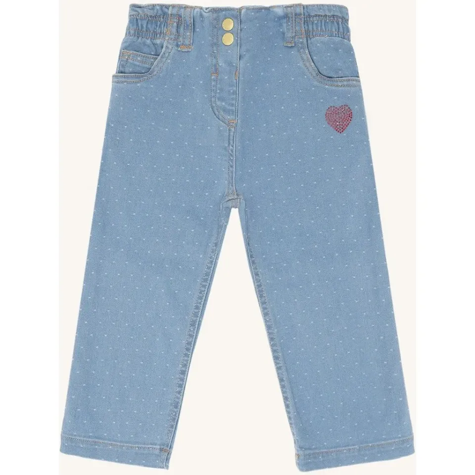 Hust & Claire Theresa Dotty Denim bukser Blue Denim