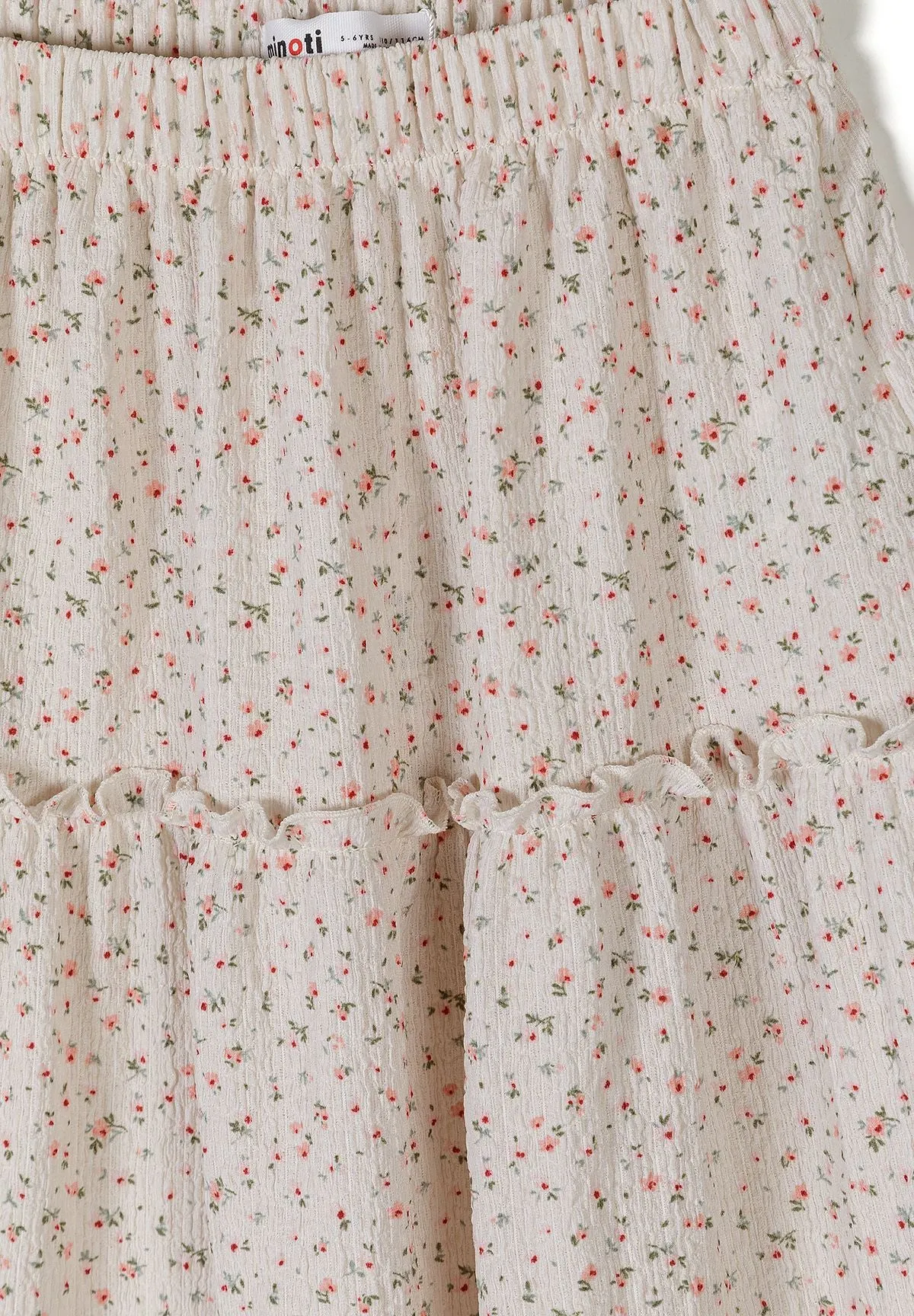 Minoti 44663 maxinederdel creme blomstret