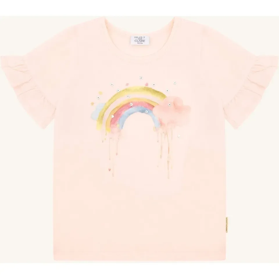 Hust & Claire Alma Rainbow T-shirt Quartz bomuld