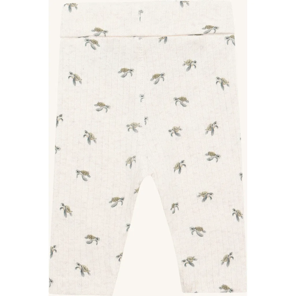 Hust & Claire Luca Animals leggings Iceberg økologisk bomuld