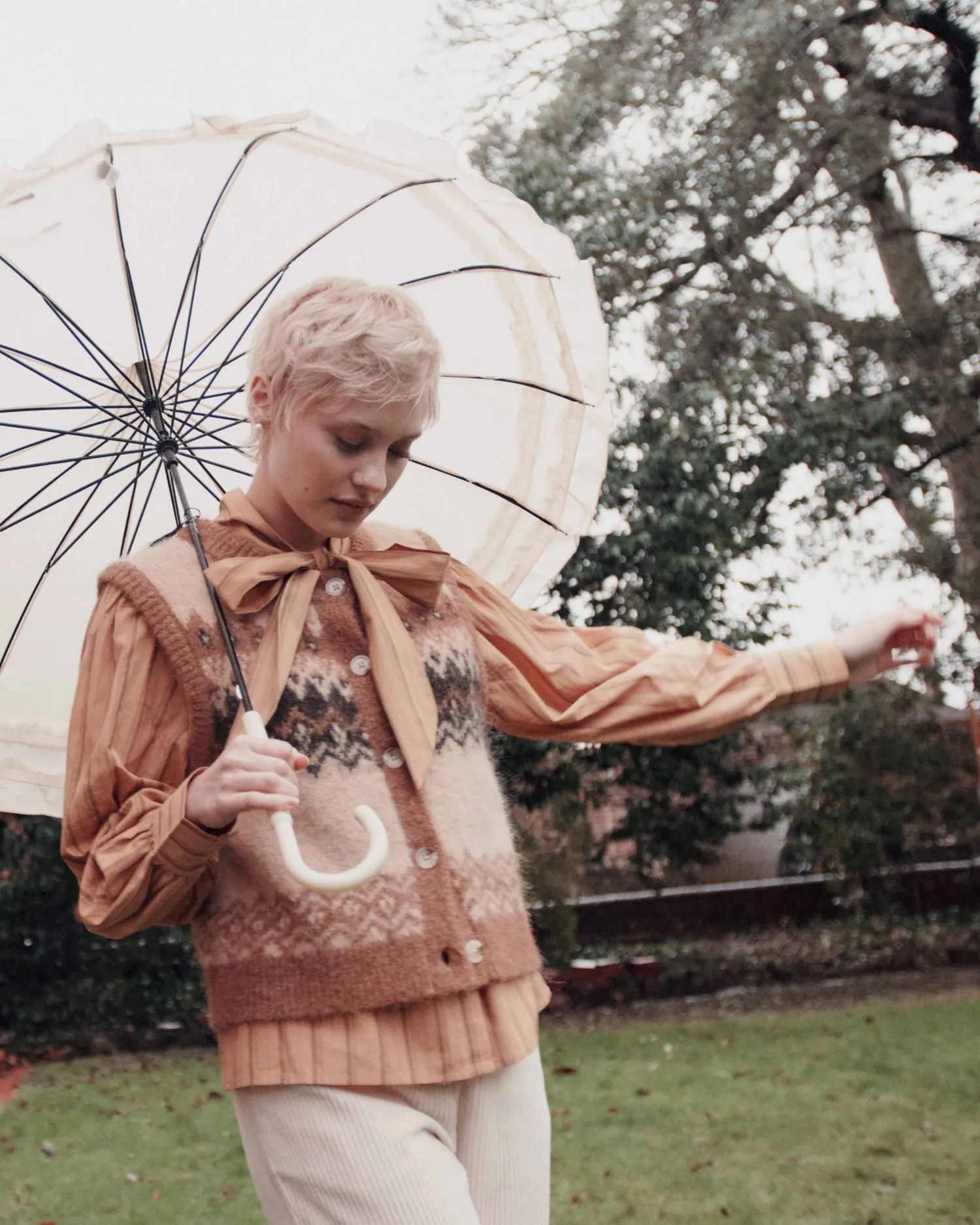 Emile et Ida Enoah vest beige uld dame