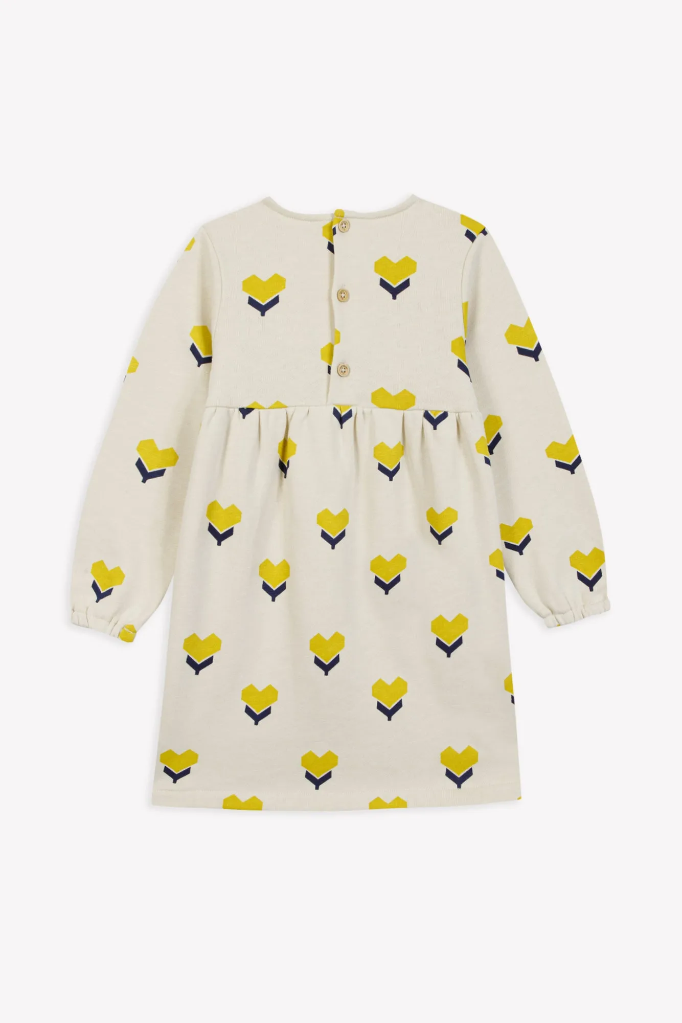 Bonton Logo Coeur Flower kjole hvid bomuld
