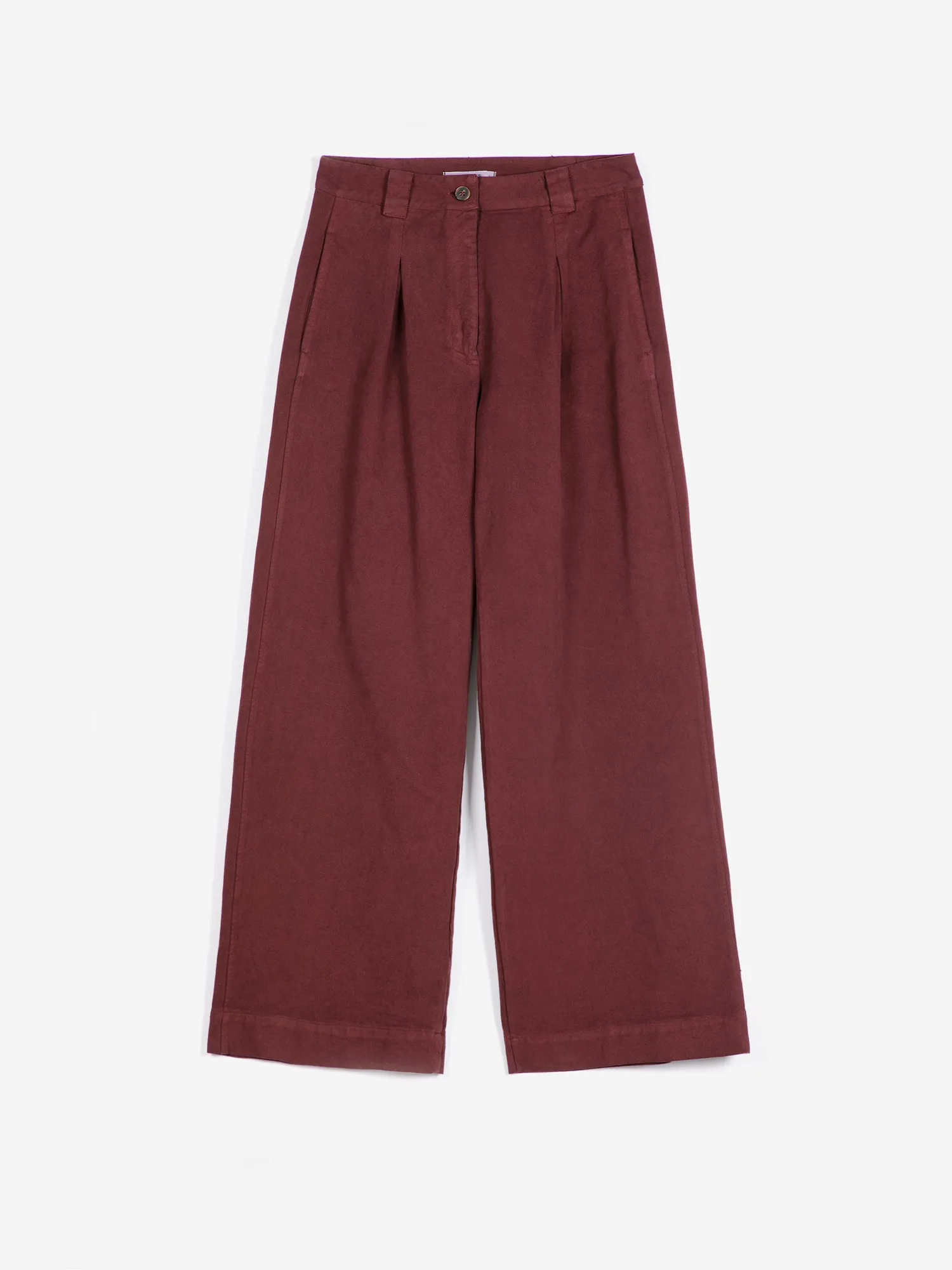 Bobo Choses Pleated Twill Wide-Leg Pants bukser brun bomuld