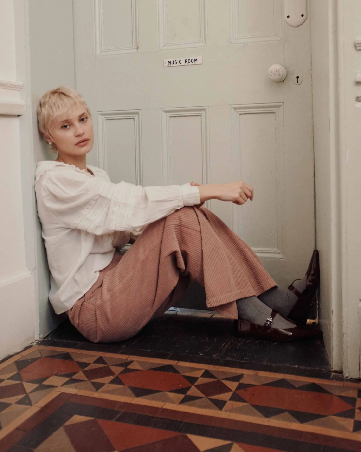 Emile et Ida Ecume bluse ecru blonde økobomuld