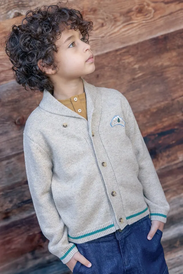 Bonton Hubert Beige Renne cardigan beige sjal