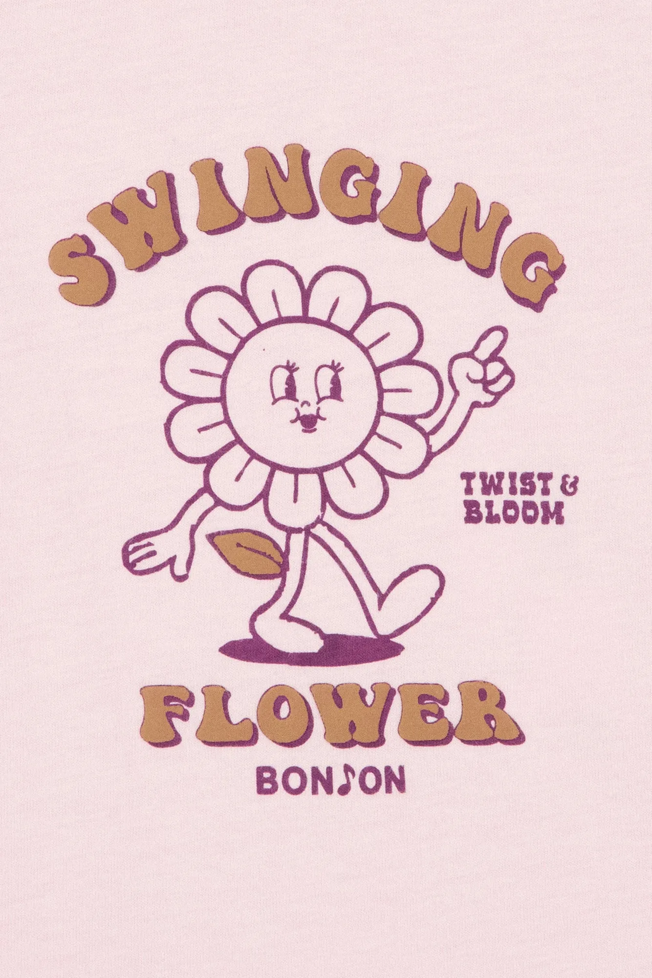 Bonton Taxi Swinging Coton T-shirt rosa til baby