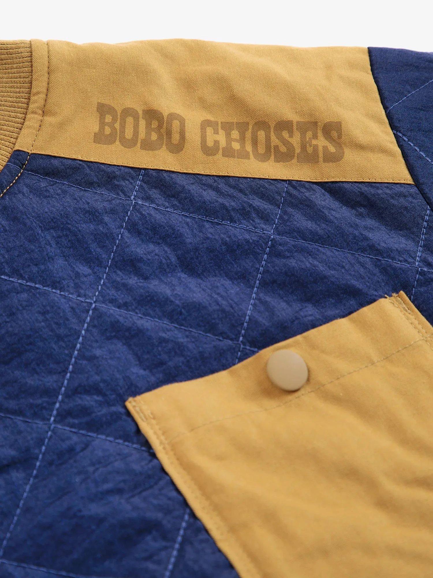 Bobo Choses All About Monsters quiltet sweatshirt midnight blue 2-3 år