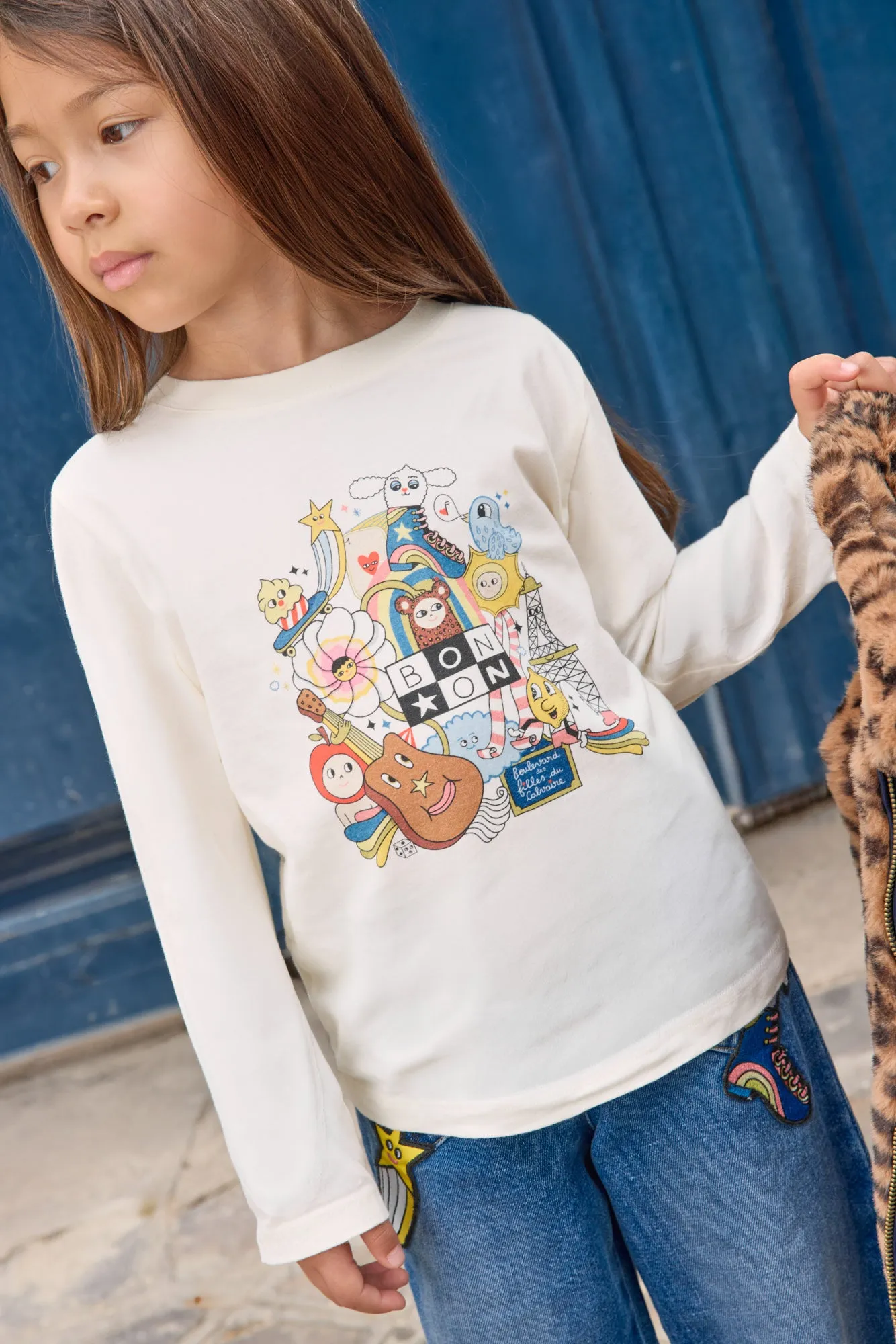 Bonton Patch Paris Bonton x Lili Scratchy bluse ecru