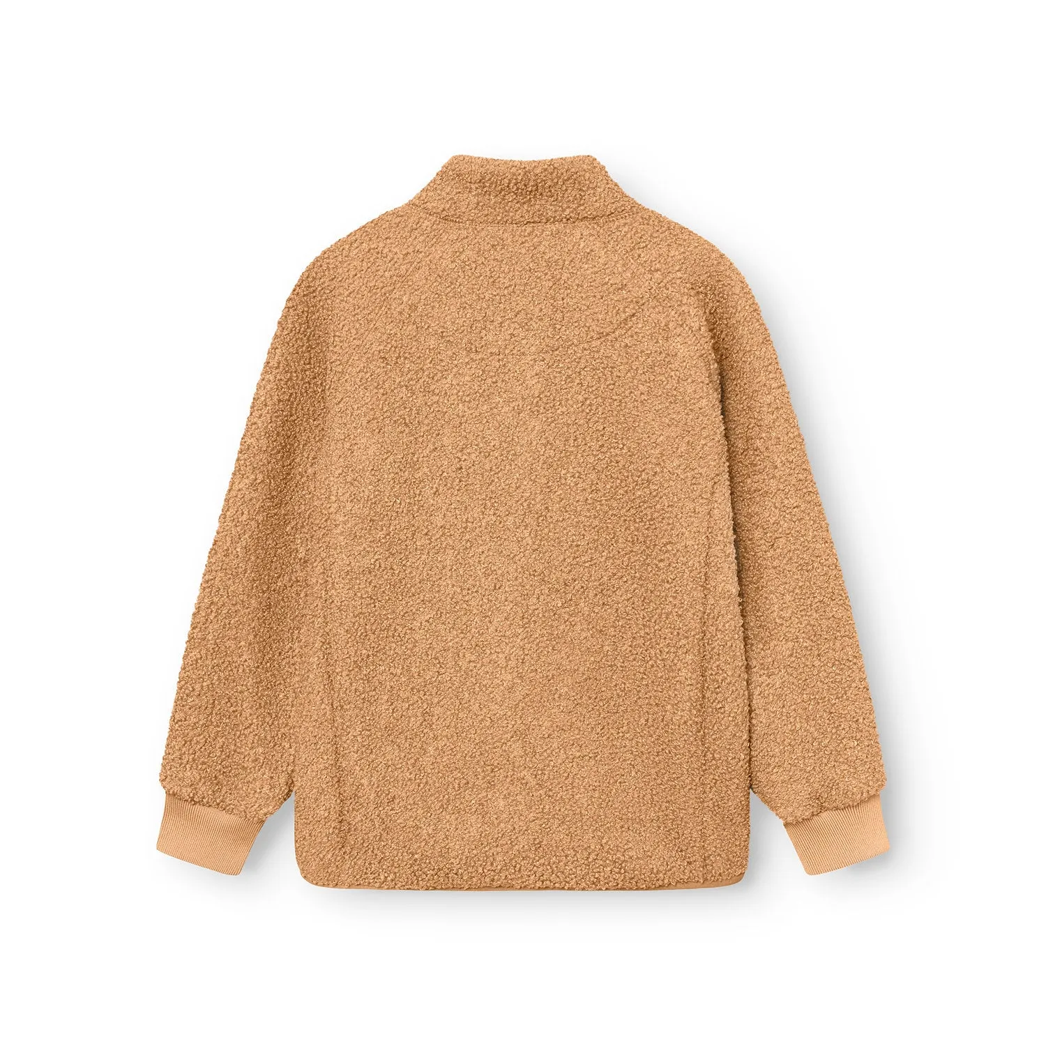 MINI A TURE Cedric teddyfleece jakke Grey Brown varm