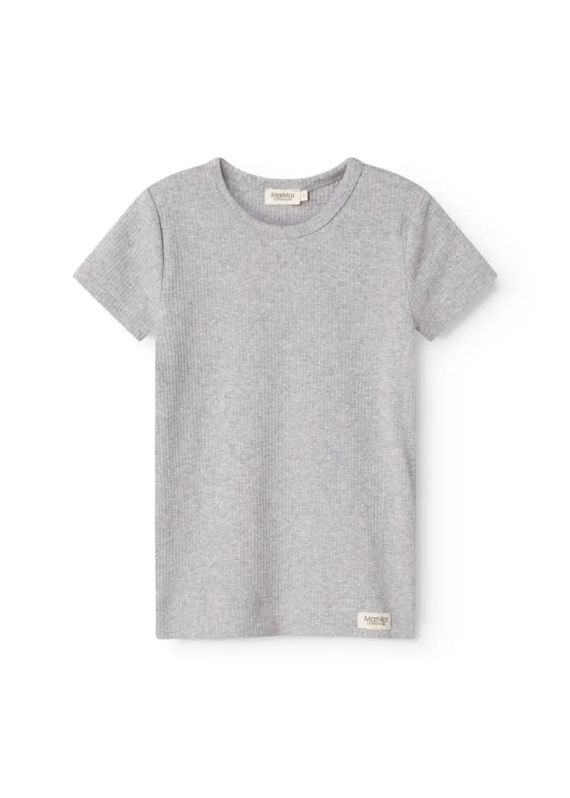 MarMar Plain Tee SS t-shirt Light Grey Melange modal