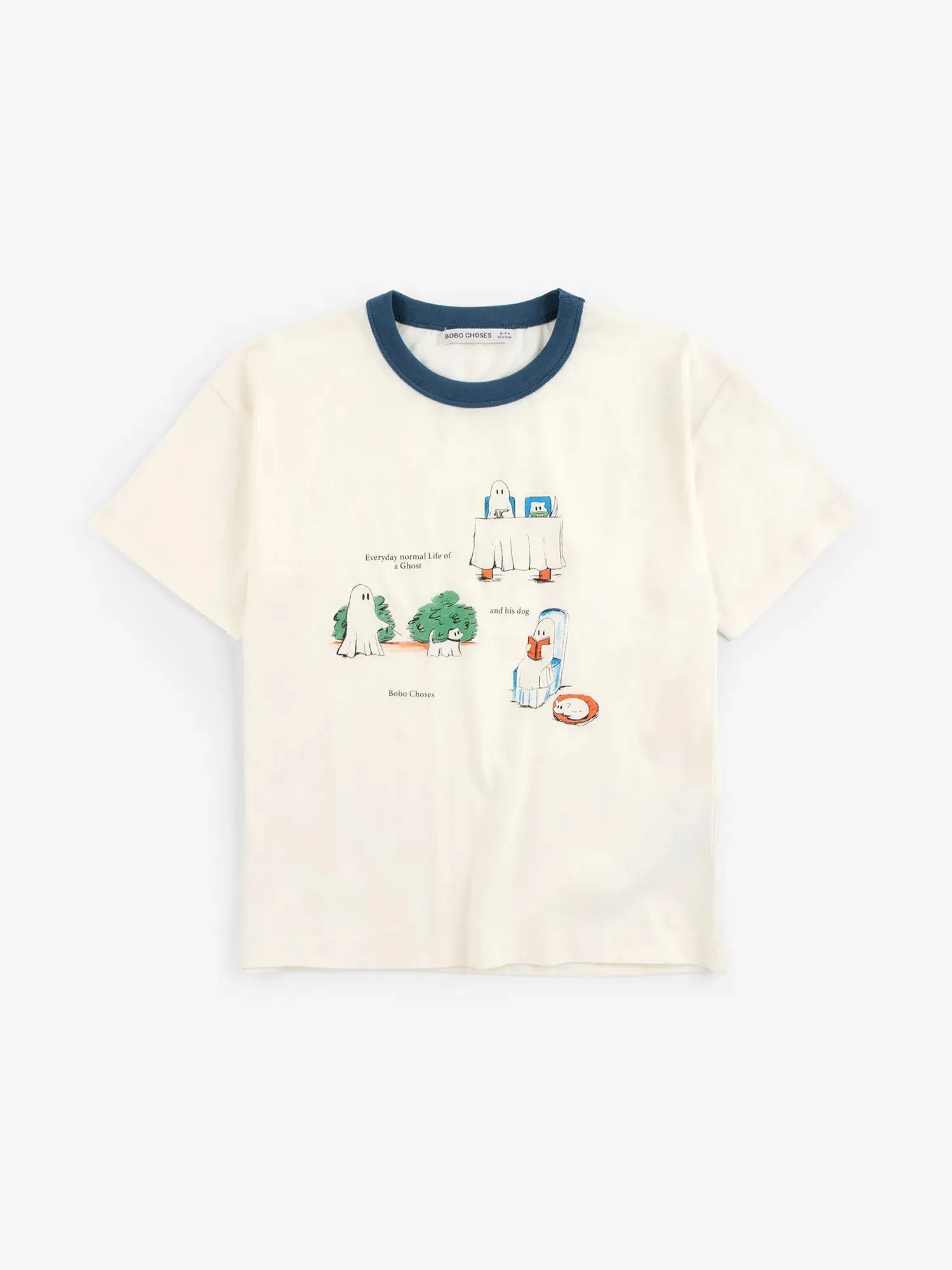 Bobo Choses Everyday Ghosts T-shirt 2-3 år offwhite