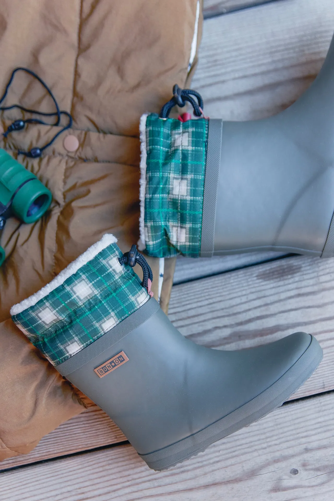 Bonton Ploc gummistøvler kaki tern 100% gummi