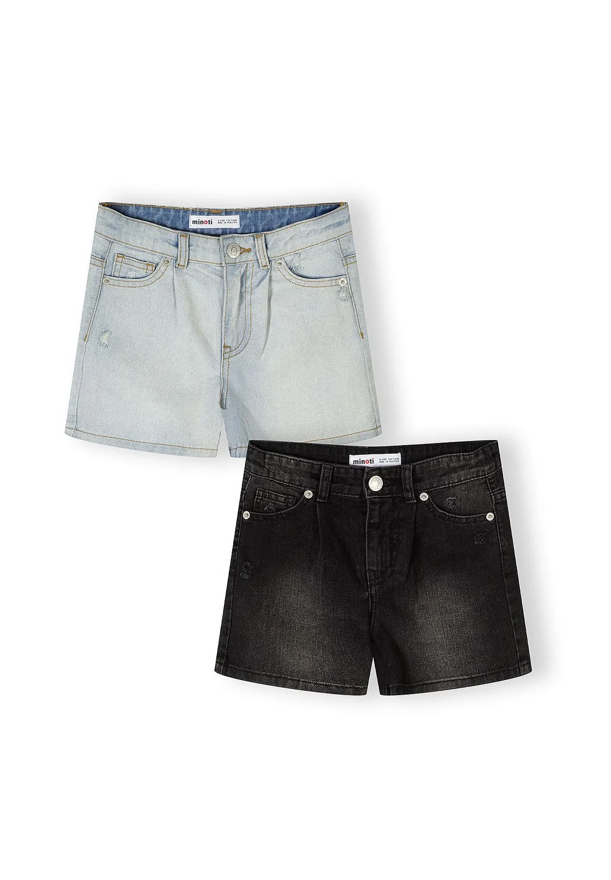 Minoti 44939 jeansshorts 2-pak denim sort