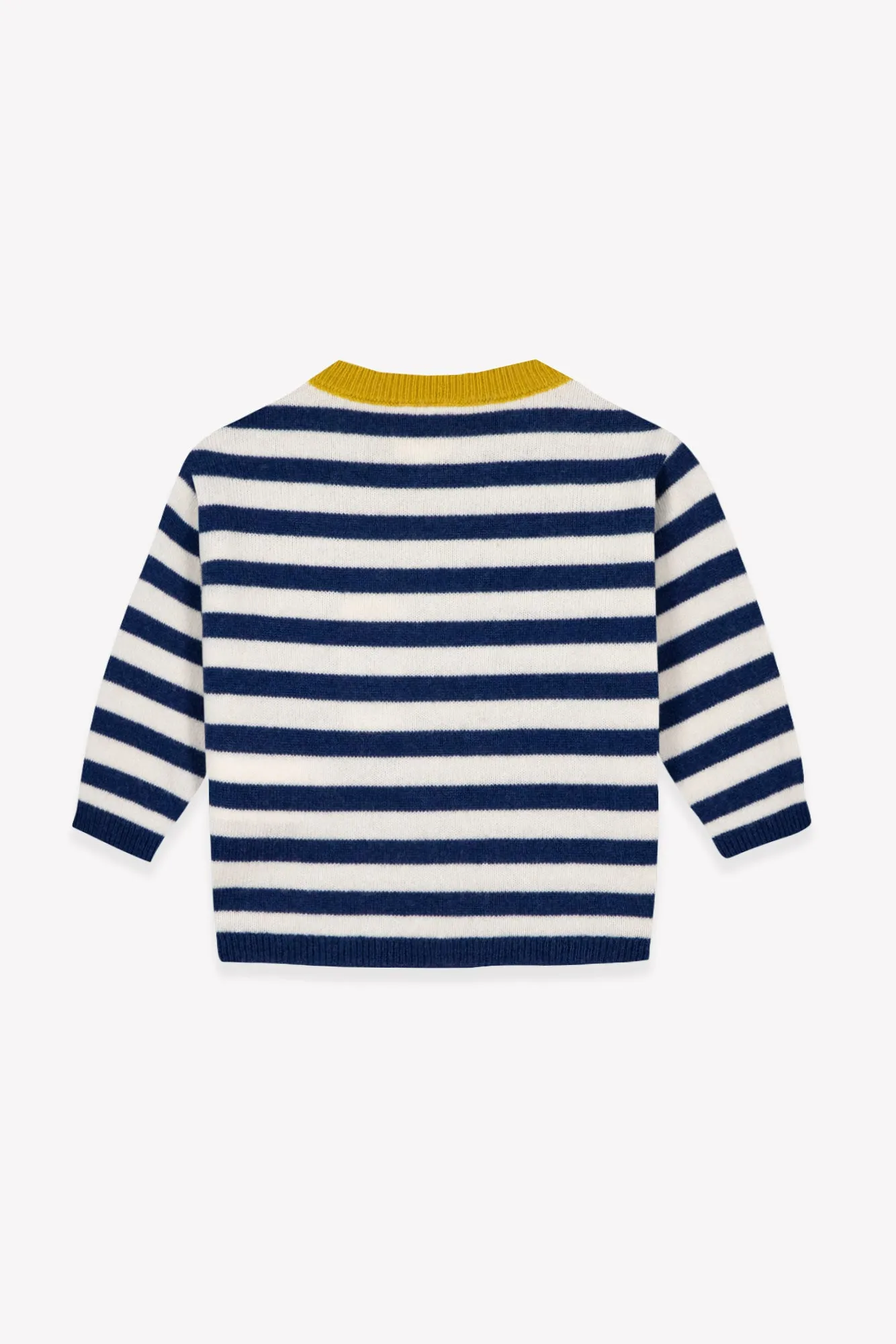 Bonton Pepito Blue striktrøje stribet kashmir
