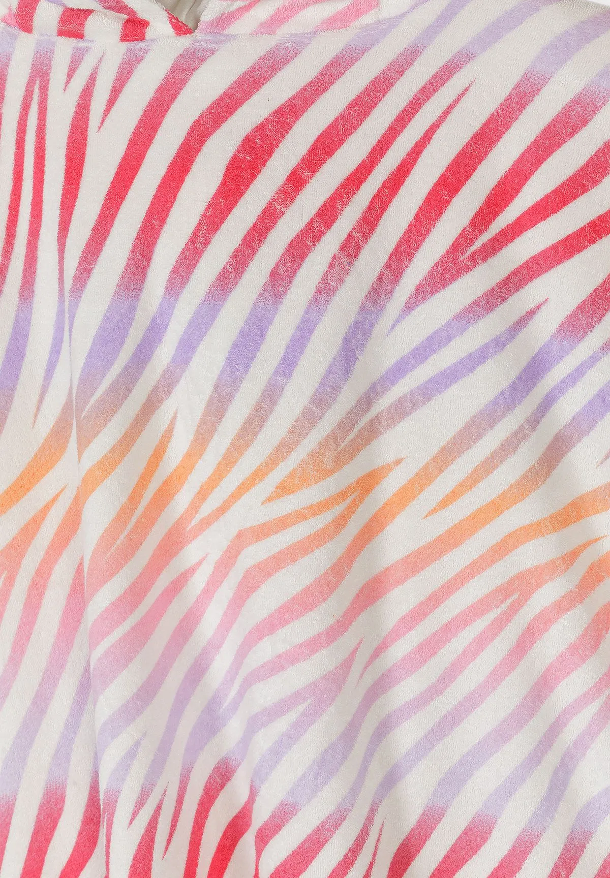 Minoti 44496 badeponcho zebra frotté