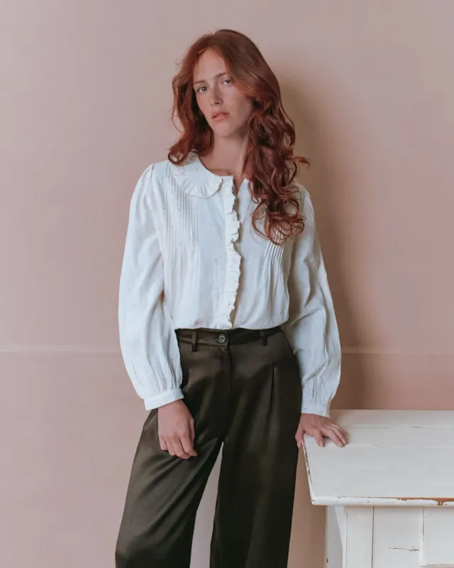 Emile et Ida Estellation bluse creme mukesh