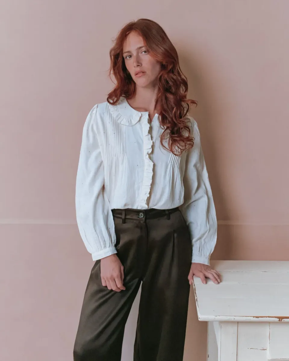 Emile et Ida Estellation bluse creme mukesh