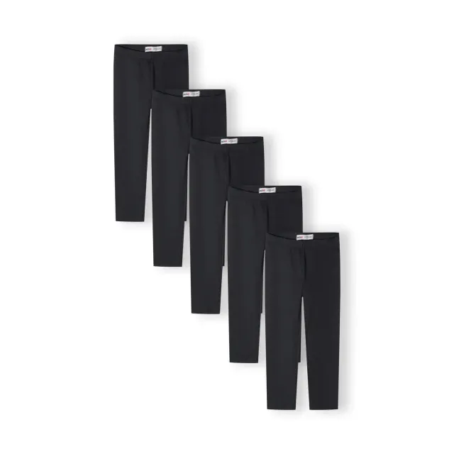 Minoti 44304 leggings sort 5-pak til piger