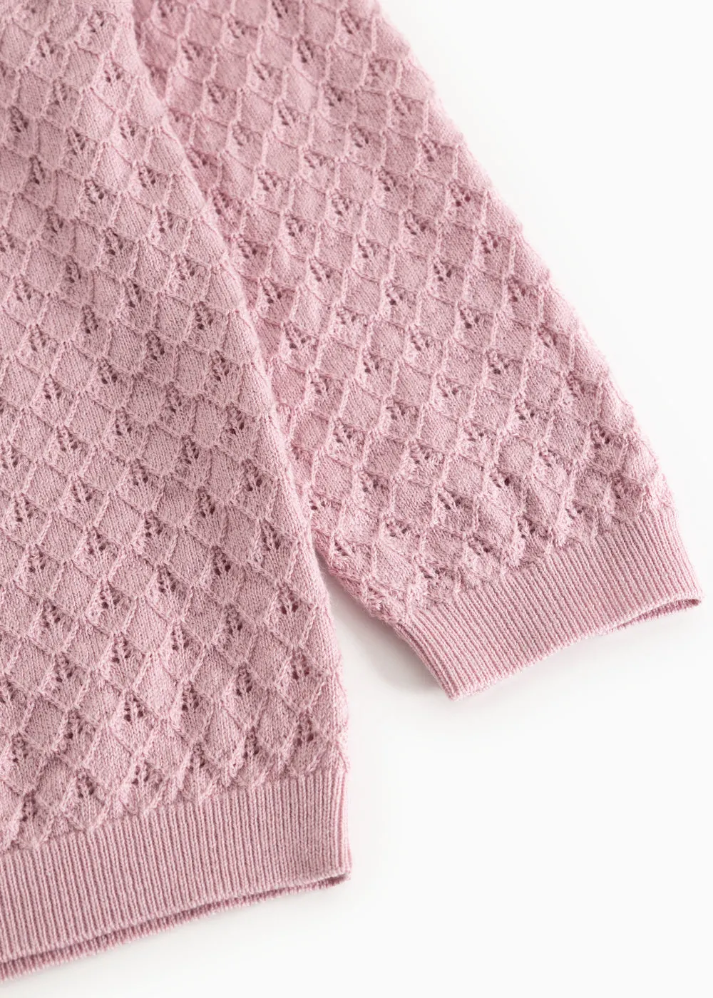 MarMar Tilda strikcardigan Soft Berry bomuld uld