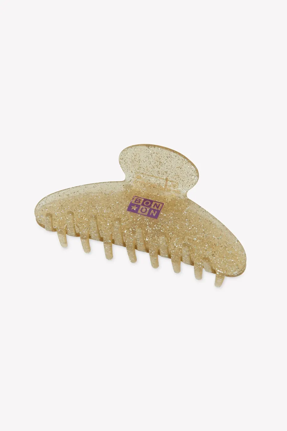 Bonton hårklemme brun glimmer stor model