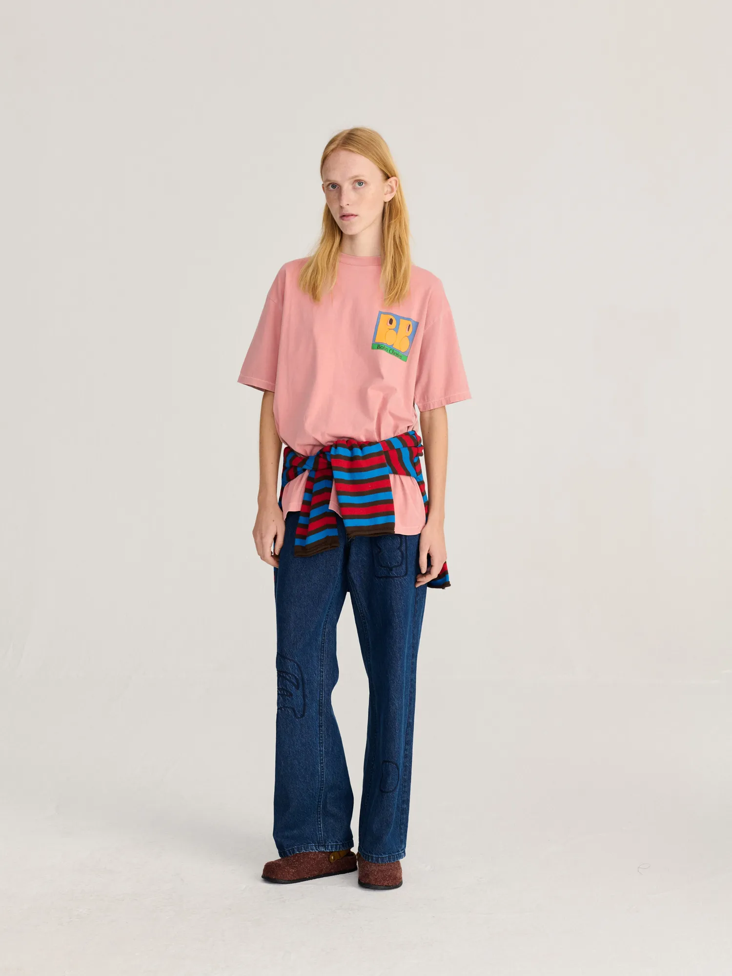 Bobo Choses All About Monsters oversize T-shirt lyserød XS
