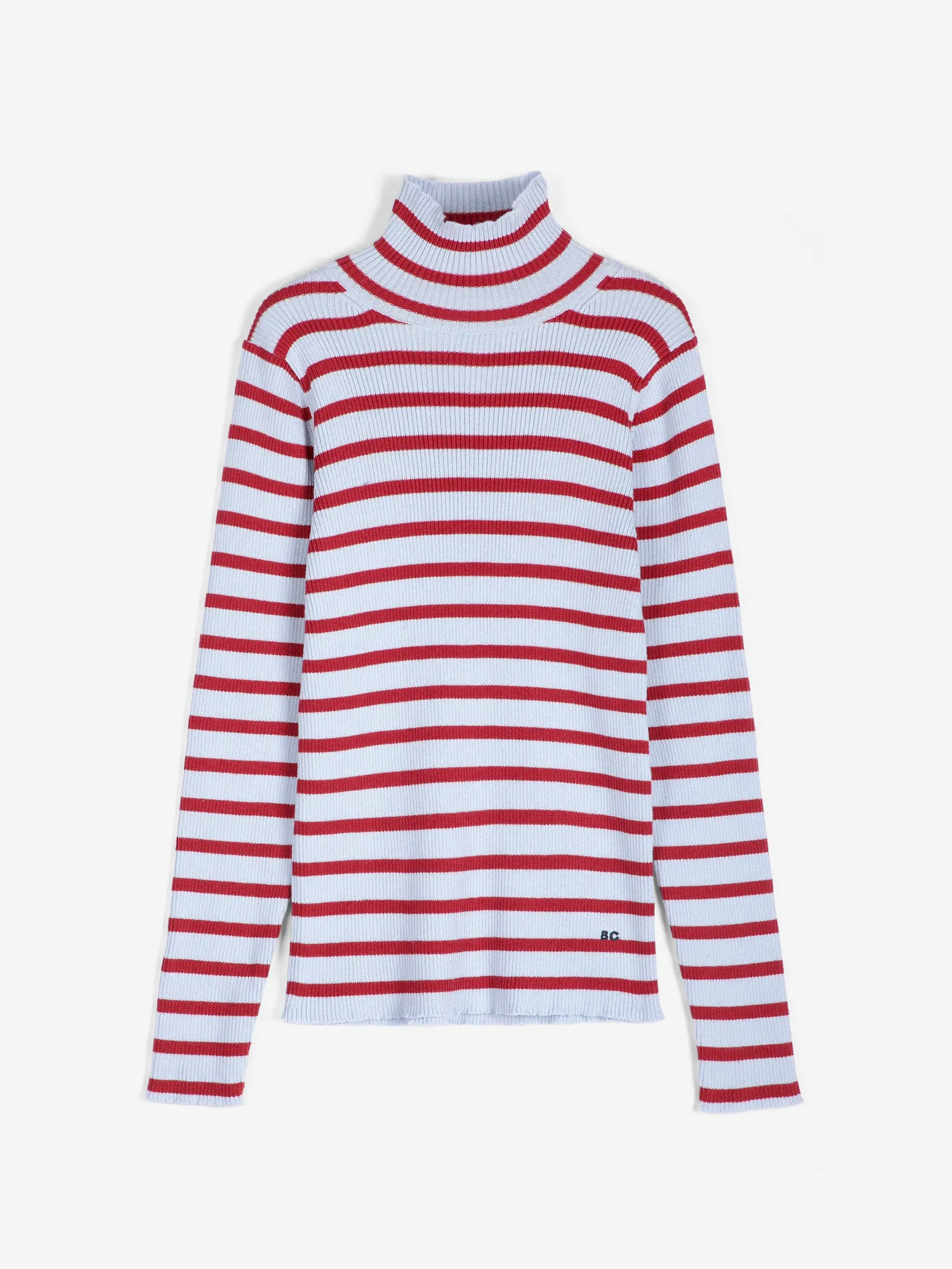 Bobo Choses stribet rullekrave striktrøje merinould slim fit